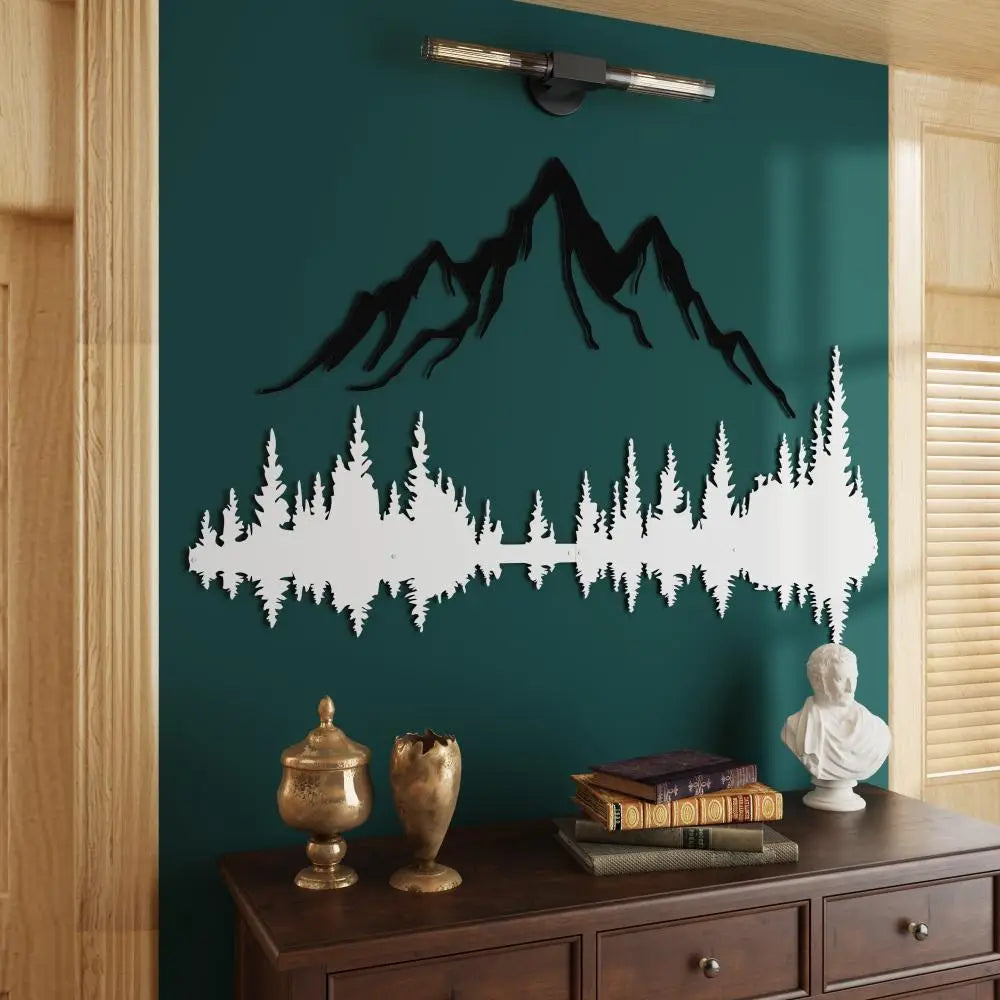 Mountain and Forest Metal Wall Art