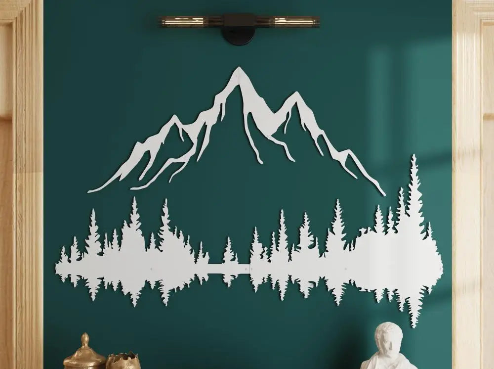 Mountain and Forest Metal Wall Art
