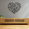 Metal Geometric Heart Wall Art